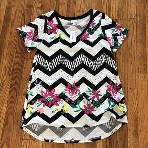 Lularoe Christy Floral Chevron Print Top #30